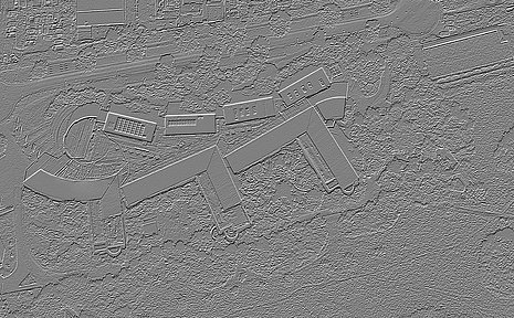 3D-Relief-Druck des UW/H-Campus.