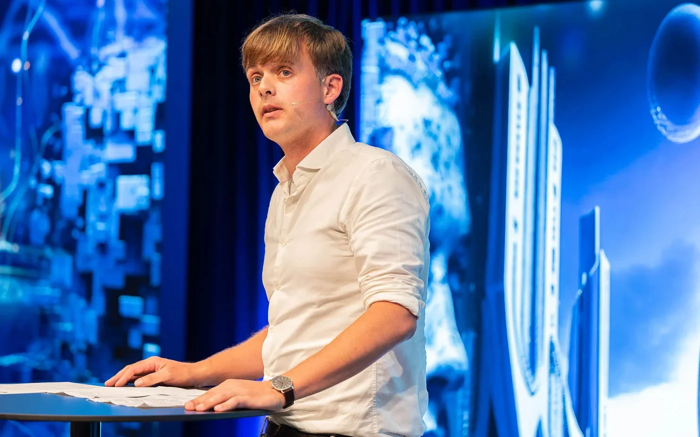 Dr. Andreas Lingg bei einem Vortrag an der Universität St. Gallen.