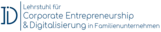 Logo mit Schriftzug WIFU-Stiftungslehrstuhl für Corporate Entrepreneurship und Digitalisierung in Familienunternehmen