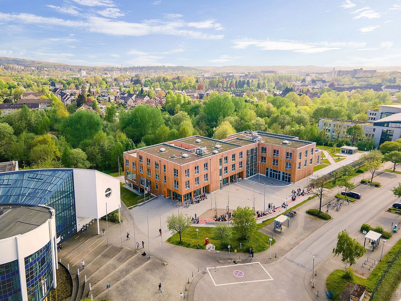 Bild Holzgebäude der Univrsität Witten/Herdecke