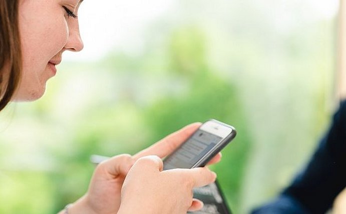 Girl with mobile phone
