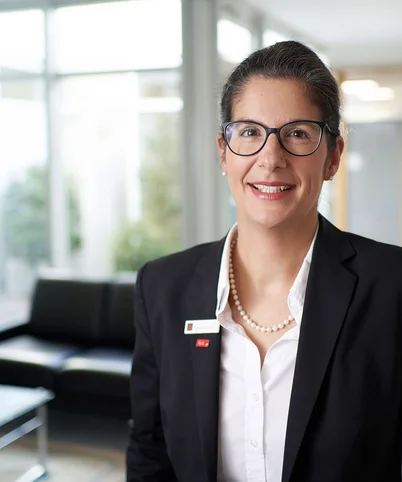 Portrait photograph of Andrea Psarski, member of the Board of Trustees of UW/H