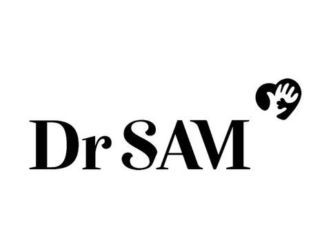 Dr SAM logo (Graphic: Dr SAM) Black lettering on a white background.
