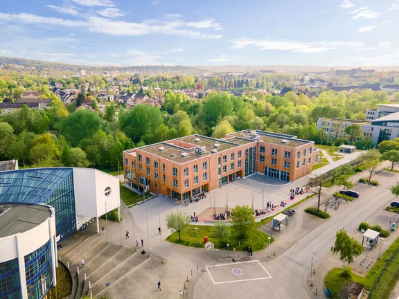 The UW/H campus seen from above (Photo: UW/H | Johannes Buldmann) The UW/H from a bird’s-eye view