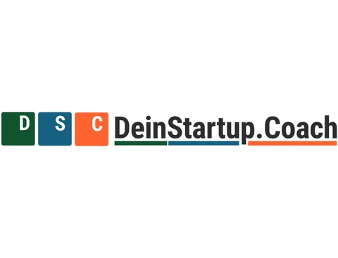 Logo of Dein Startup Coach (Photo: Dein Startup Coach) Black lettering with coloured elements on a white background.