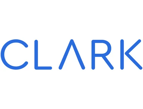 Logo CLARK (Grafik: CLARK) Blauer Schriftzug auf weißem Grund.