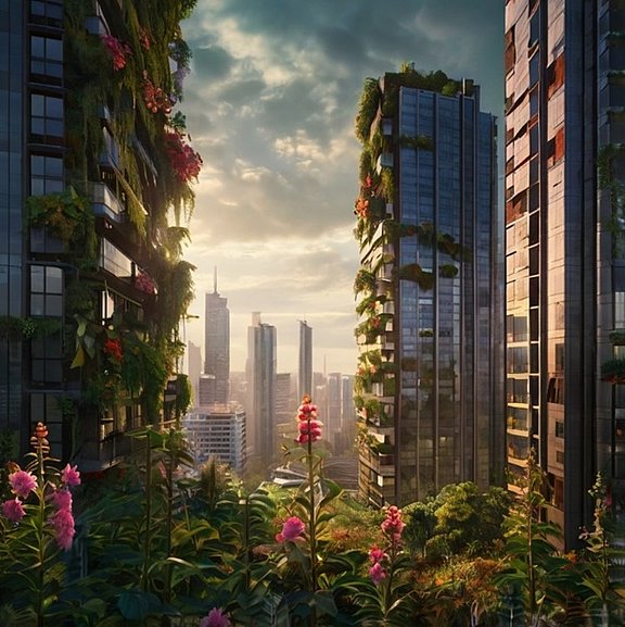 Utopias - green skyscrapers