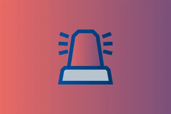 Ein Blaulicht als Symbol für das Verhalten im Notfall.