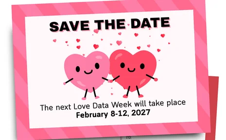 International Love Data Week (Foto: Love Data Week) Save the Date-Karte für die International Love Data Week