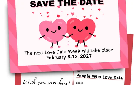 International Love Data Week (Photo: Love Data Week) Save the Date card for International Love Data Week