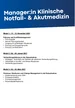 Modulübersicht DGINA Klinische Notfall- und Akutmedizin 2026/2027
