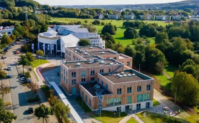 Drohnenaufnahme des Hauptcampus