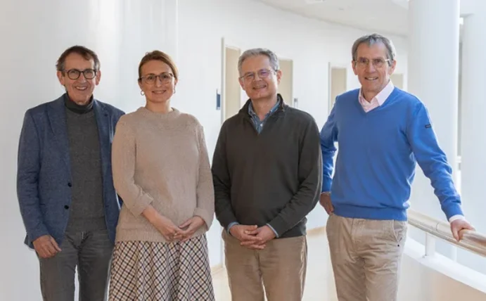 Prof. Dr. Stefan Zimmer, Prof. Dr. Margareta Halek, Prof. Dr. Ralf Weigel und Prof. Dr. Martin Butzlaff