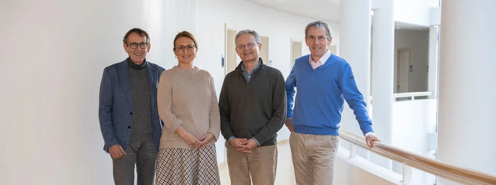Prof. Dr. Stefan Zimmer, Prof. Dr. Margareta Halek, Prof. Dr. Ralf Weigel und Prof. Dr. Martin Butzlaff