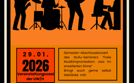 Music Club (Photo: UW/H | Phillip Schreiber) Jazz poster for the performance of the Stufu course