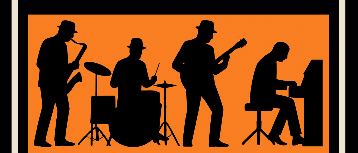 Music Club (Foto: UW/H | Phillip Schreiber) Jazz-Plakat zum Auftritt des Stufu-Kurses