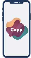 Logo Smartphone Capp Das Logo von Capp dargestellt auf einem Smartphone