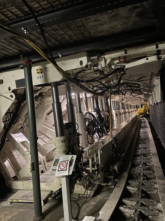 Aufnahme von moderner Bergbautechnik