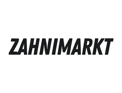 Logo Zahnimarkt (Grafik: Zahnimarkt) Schwarzes Firmenlogo