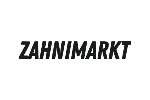 Logo Zahnimarkt (Grafik: Zahnimarkt) Schwarzes Firmenlogo