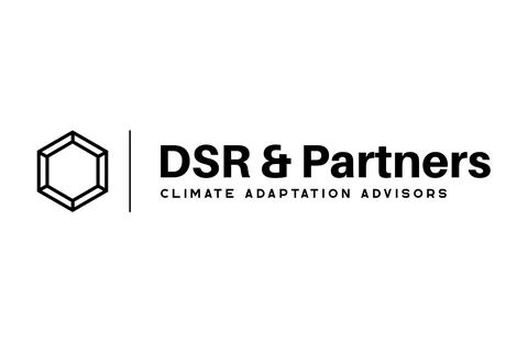 Logo of the company DSR & Partners - The Climate Advisors. (Graphic: DSR & Partners) Black logo on a white background.