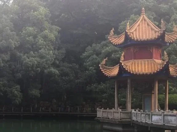 Chinese pavilion on the water