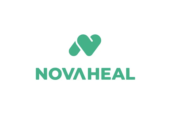 Grünes Logo der Novaheal GmbH.