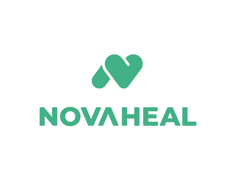 Grünes Logo der Novaheal GmbH.