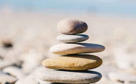 Stones stacked on top of one another