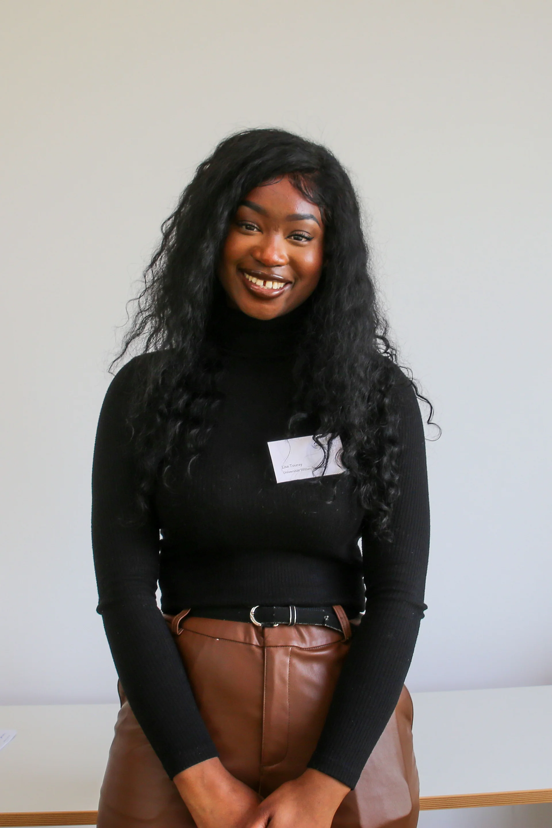 A scholarship holder at the awards ceremony.