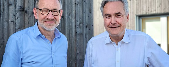 Universiätsprofessoren Dr. med. Achim Mortsiefer (links) und Dr. med. Klaus Weckbecker