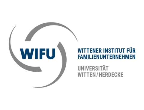 Forschung am Wittener Institut für Familienunternehmen (WIFU) der UW/H (Grafik: Julian Kliem) Logo des Wittener Instituts für Familienunternehmen (WIFU) der UW/H auf weißem Hintergrund