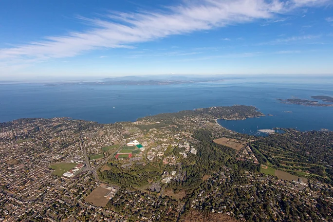 Victoria, Canada, seen from above (Photo: University of Victoria) Aerial view of the University of Victoria