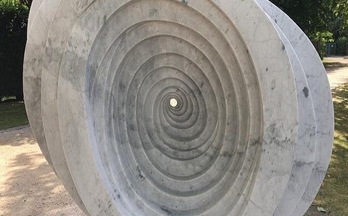 Grey stone spiral