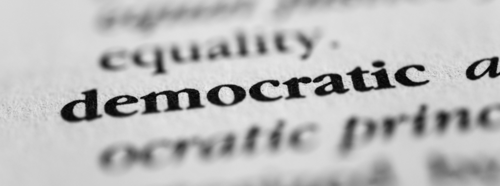 "democratic" lettering